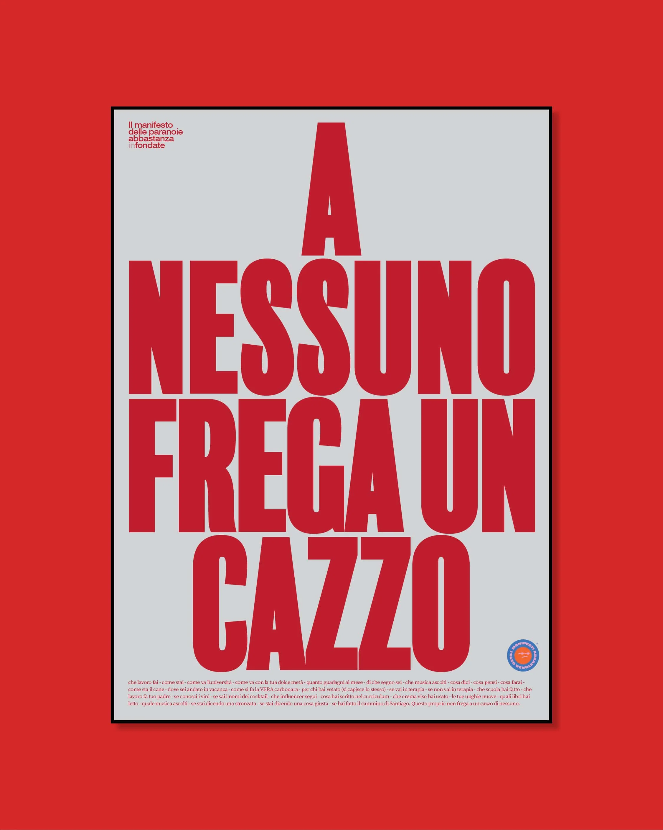 Maglietta A nessuno frega un cazzo ⚫️ - Image 5